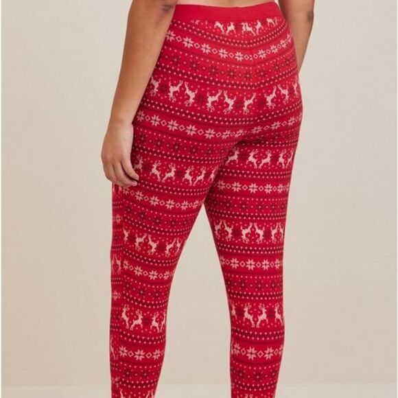 Torrid fair isle red pajama bottoms - Picture 2 of 3